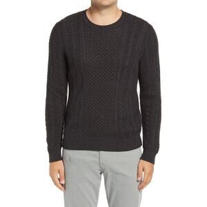 NWT Bonobos Slim Fit Cotton & Cashmere Cable Knit Crewneck Sweater Size XL